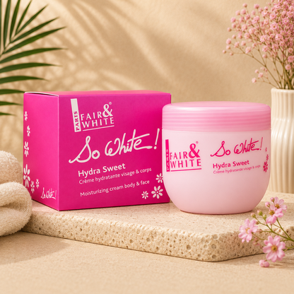 Fair & White Paris – So White! Hydra Sweet Moisturizing Face & Body Cream, 400 mL Fair & White Paris
