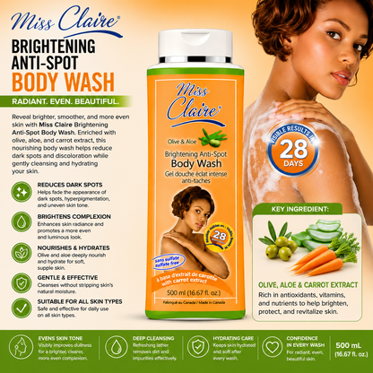 Miss Claire – Gel Douche Éclat Intense Anti-Taches, 500 mL