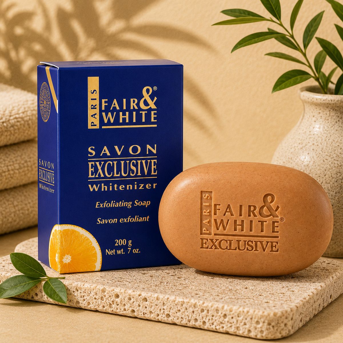 Fair & White Paris – Exclusive Brightening Soap with Pure Vitamin C, 200g Fair & White Paris