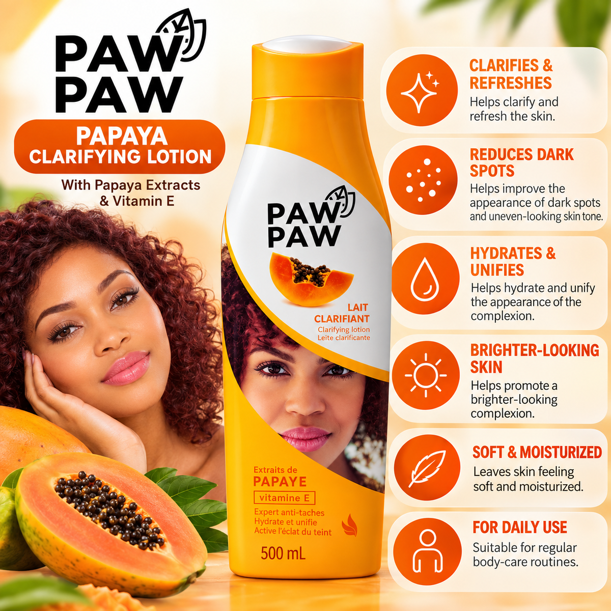 Paw Paw – Papaya Clarifying Lotion, 500 mL Paw Paw
