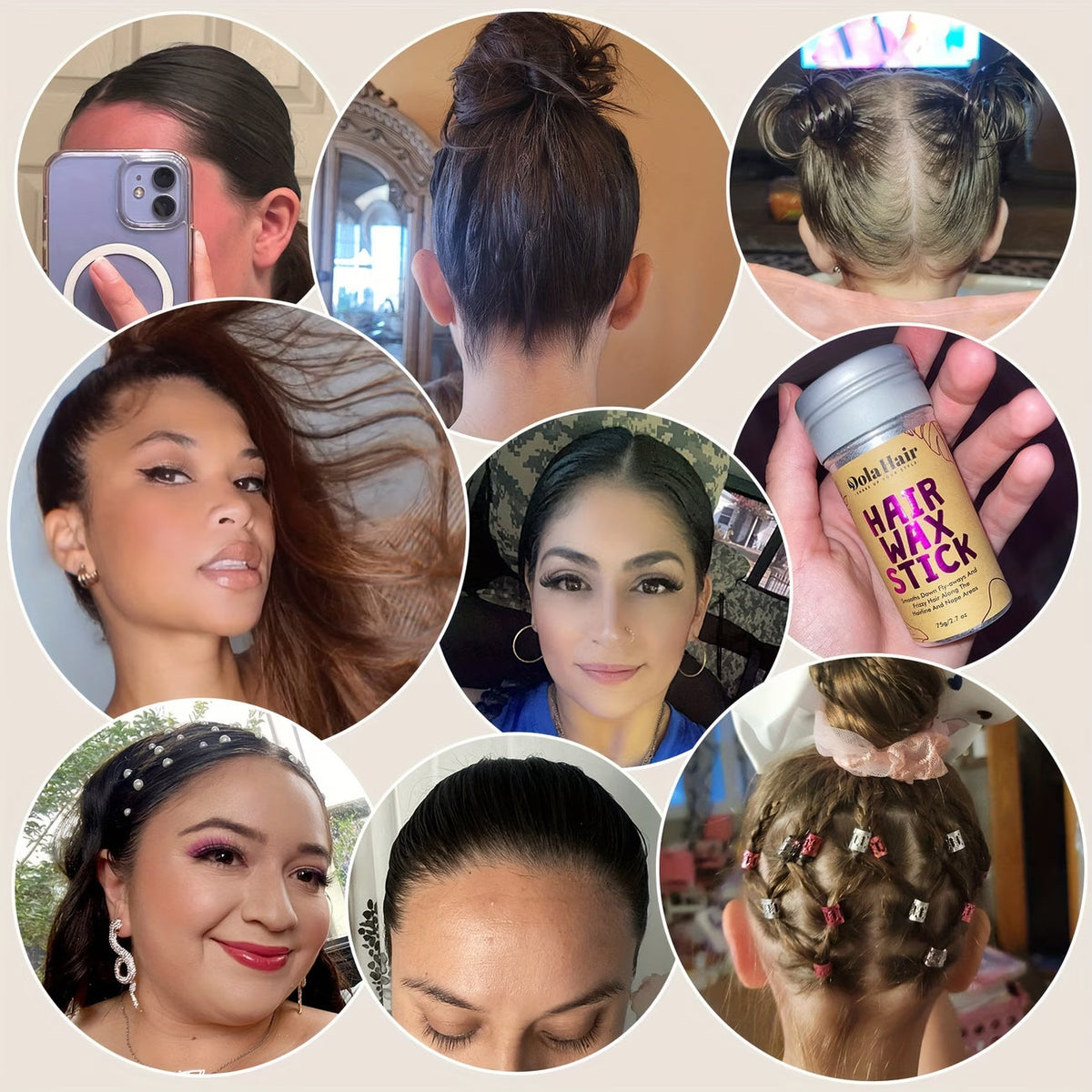DolaHair Hair Wax Stick & Edge Control Styling Kit – Smooth Finish & Baby Hair Essentials DolaHair
