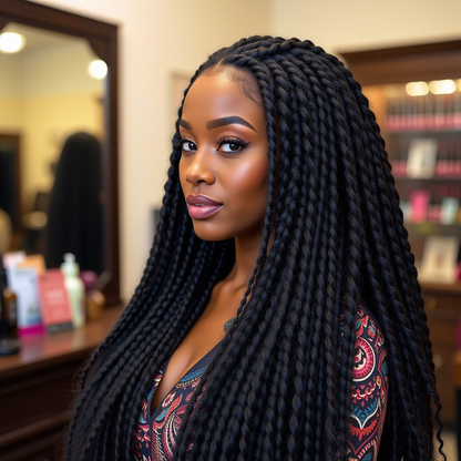 Linda Braiding Collection - 4X Super Long Afro Twist, 60 inch