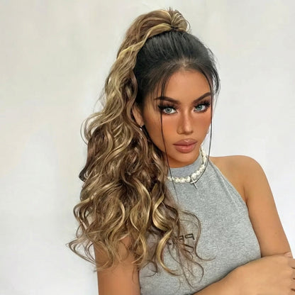 22" Long Curly Ponytail Extension – Claw Clip