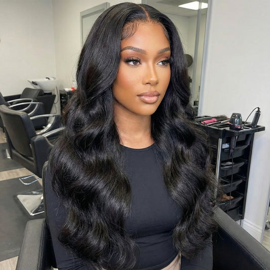 26" Body Wave Lace Front Human Hair Wig – 13x4 Transparent Swiss Lace