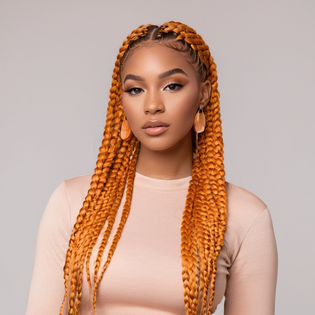 Honey Blonde Pre-Stretched Knotless Synthetic Braiding Hair, 26 Inch