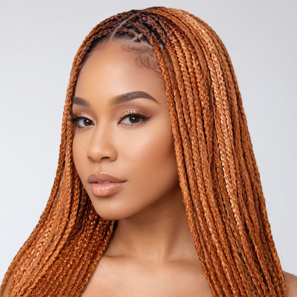 Honey Blonde Pre-Stretched Knotless Synthetic Braiding Hair, 26 Inch