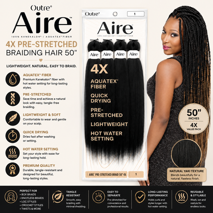 AIRE – 4X Pre-Stretched Braiding Hair 50"