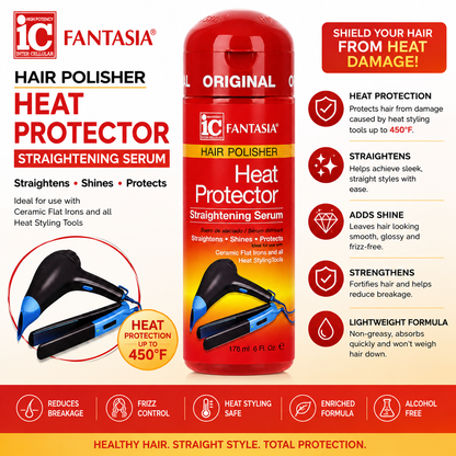 Fantasia IC – Hair Polisher Heat Protector Straightening Serum, 6 fl oz Fantasia IC