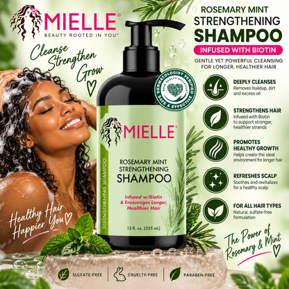 Mielle – Rosemary Mint Strengthening Shampoo with Biotin, 12 fl oz Mielle Organics