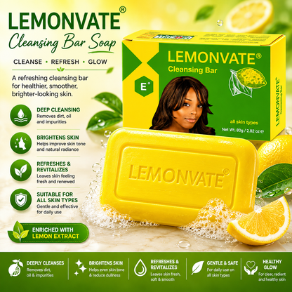 Lemonvate – Savon exfoliant nettoyant, 80 g