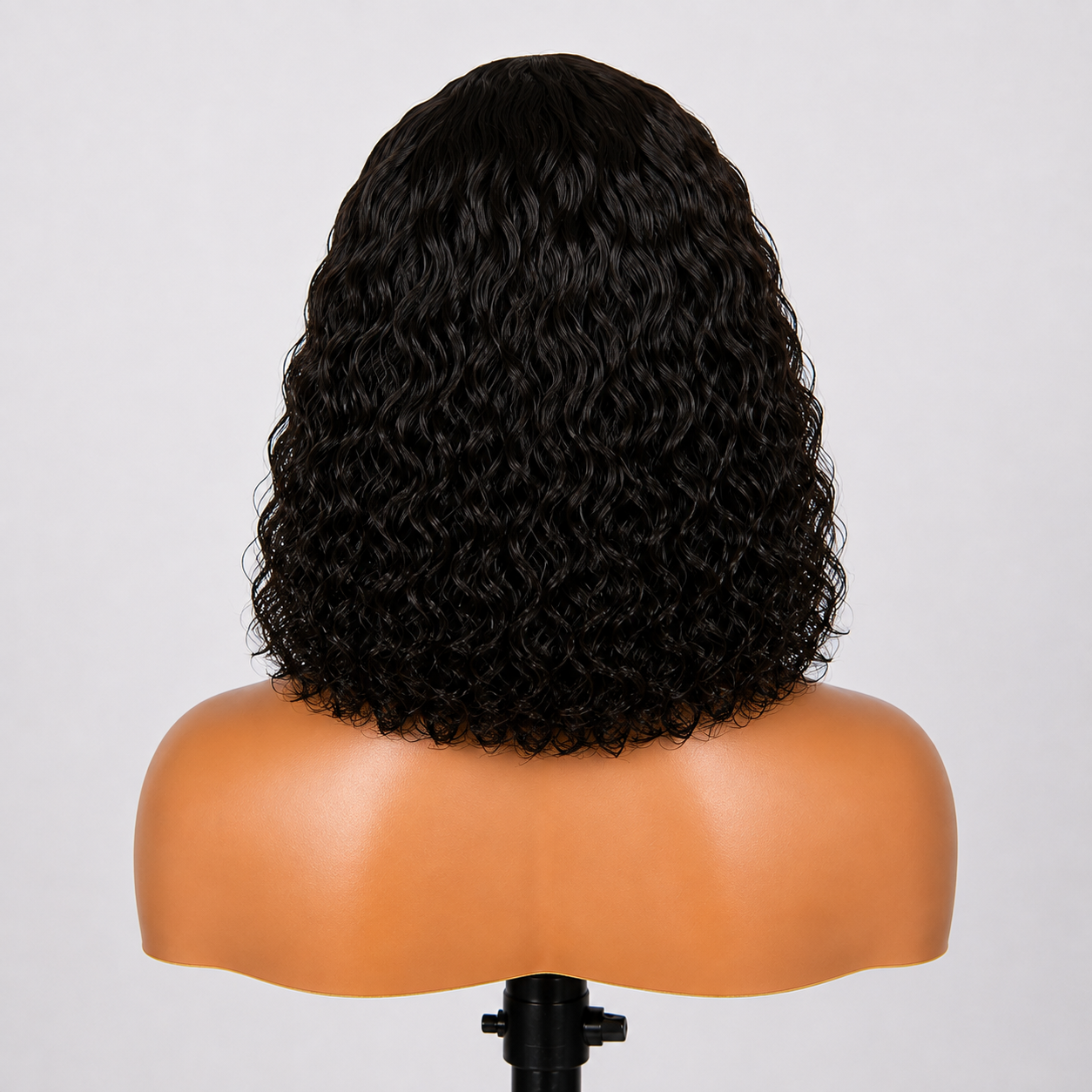 13×4 Lace Front Human Hair Bob Wig – Defined Water Wave 14″ – Natural Black Clessenza Beauty Store