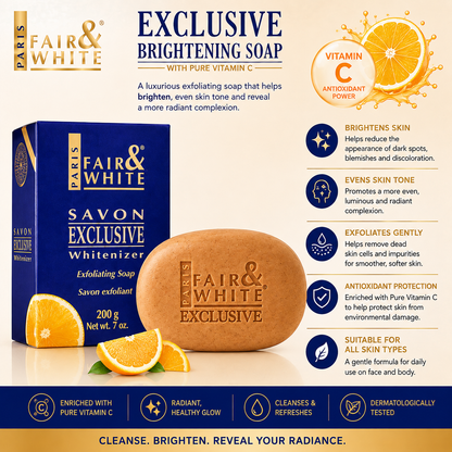 Fair & White Paris – Exclusive Brightening Soap with Pure Vitamin C, 200g Fair & White Paris