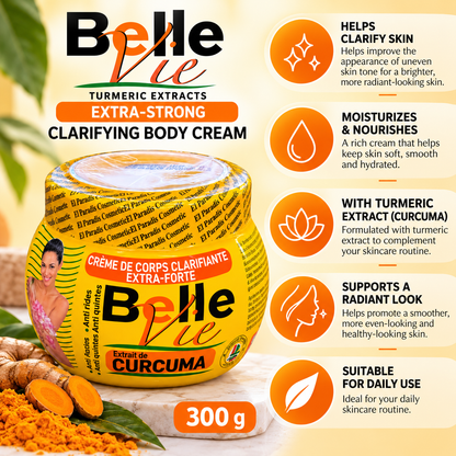 Belle Vie – Turmeric Extracts Extra-Strong Clarifying Body Cream, 300g Belle Vie