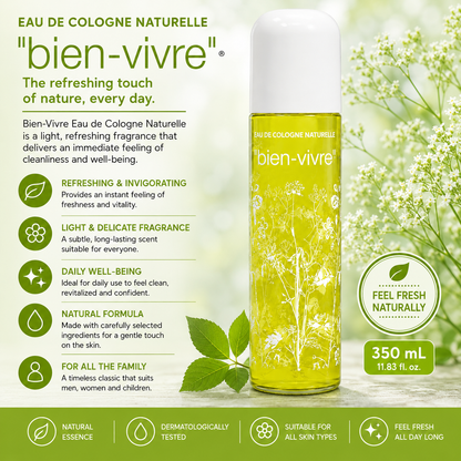 Bien-Vivre – Eau de Cologne Naturelle, 350 mL Bien Vivre
