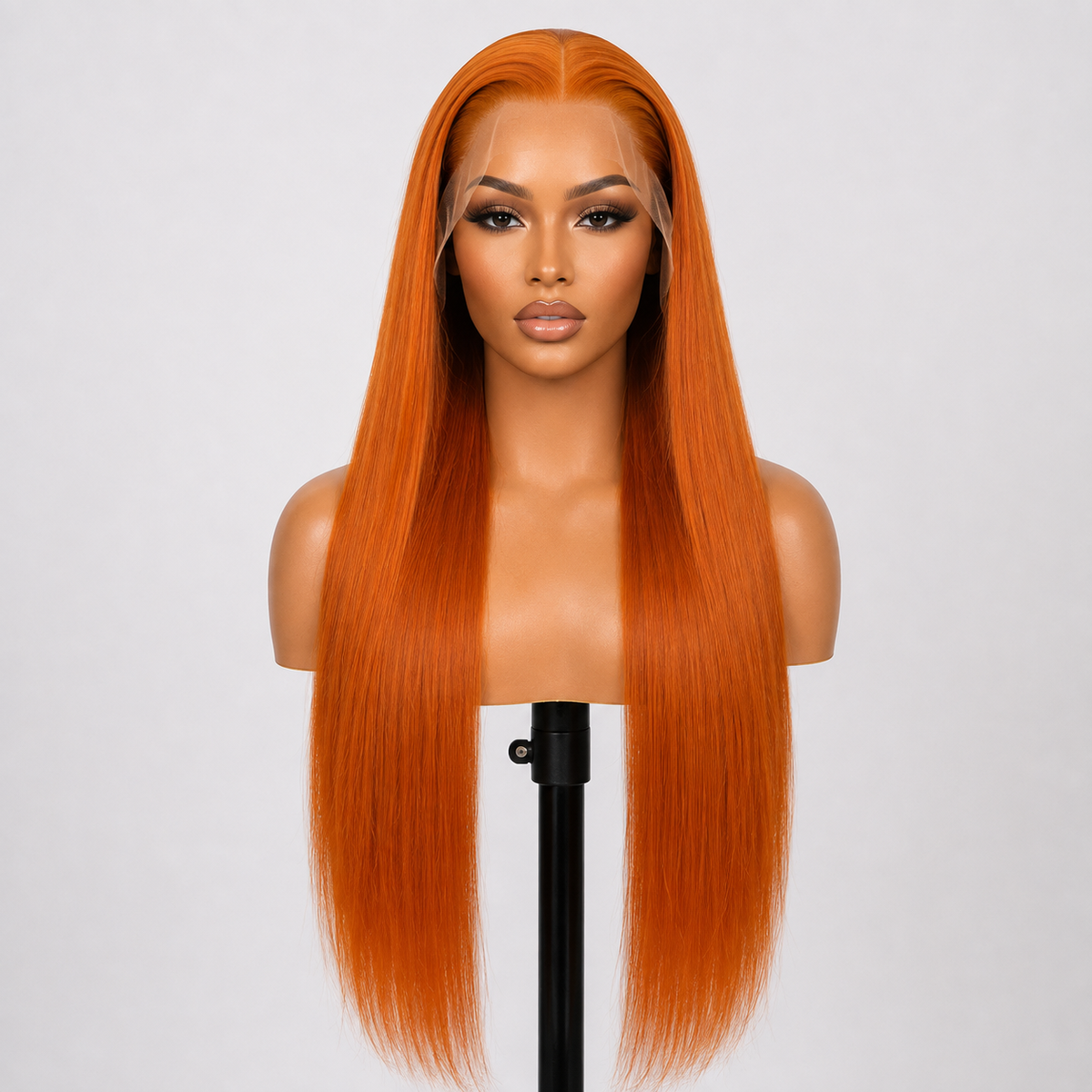 13×4 Lace Front Human Hair Wig – Straight 26″ – #350 Orange Ginger Clessenza Beauty Store