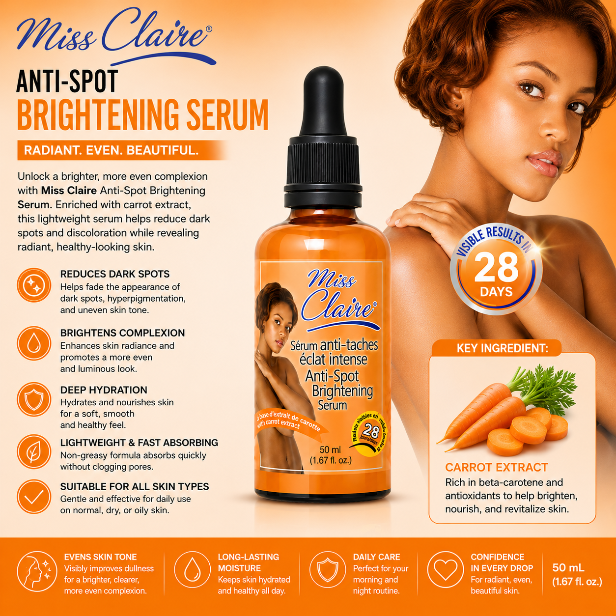 Miss Claire – Sérum Éclat Intense Anti-Taches, 50 mL