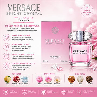 Versace – Bright Crystal Eau de Toilette for Women Versace