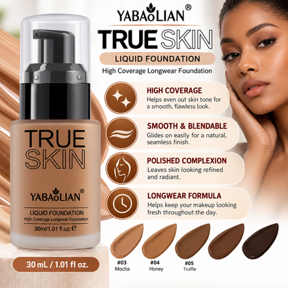 Yabaolian – True Skin Liquid Foundation, 30 mL Clessenza Beauty Store
