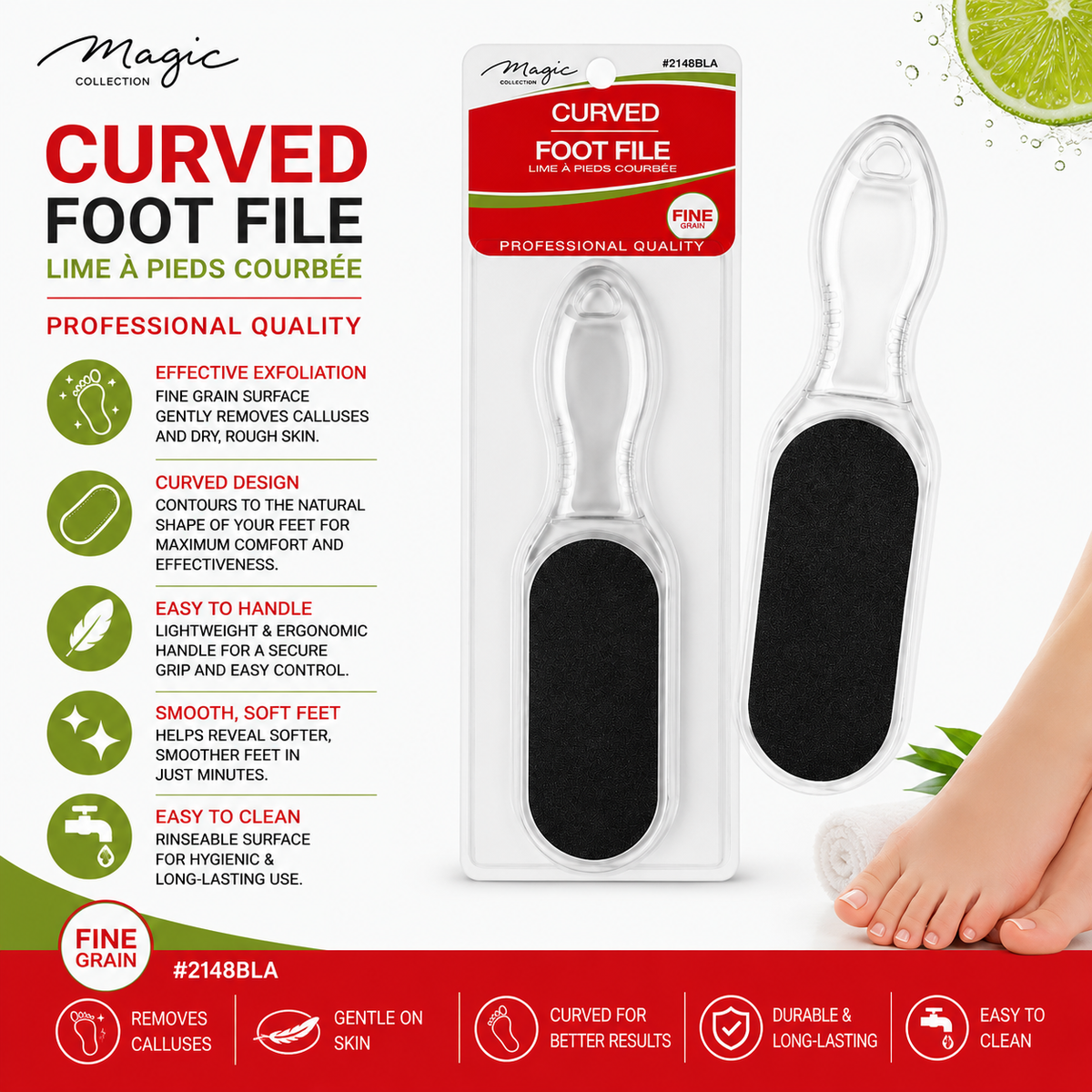 Magic Collection – Professional Curved Paddle Foot File MAGIC COLLECTION