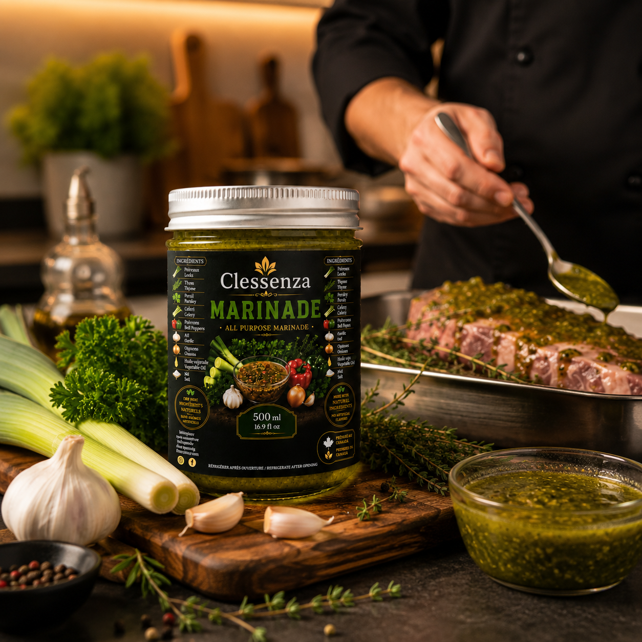 Clessenza All Purpose Marinade – Natural Herb & Vegetable Seasoning Sauce 500ml