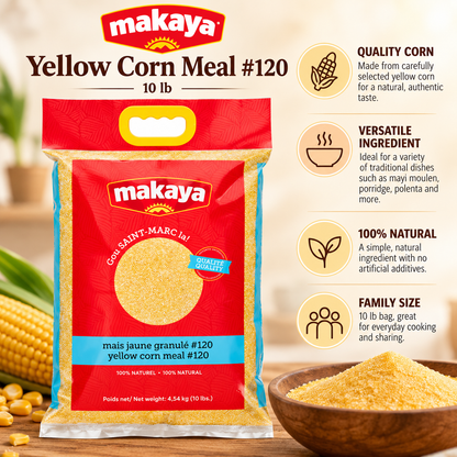 Makaya – Yellow Corn Meal #120, 10 lb Makaya