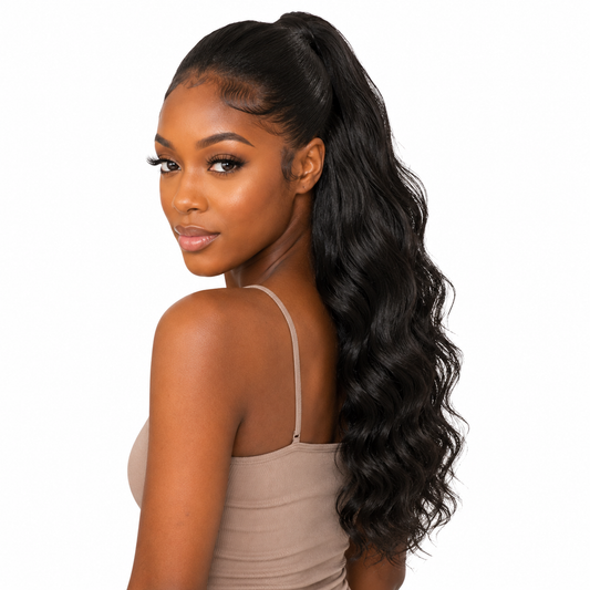 Extension Ponytail Body Wave à pince griffe en cheveux humains 100 % naturels