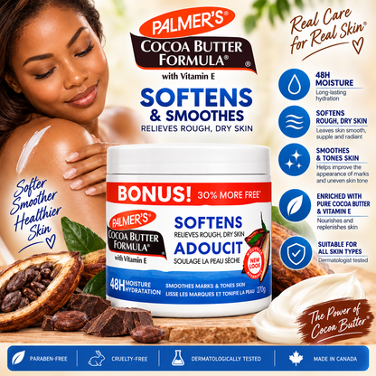 Palmer's – Cocoa Butter Formula Body Cream with Vitamin E, Bonus Size 270g (30% More Free) Palmer's