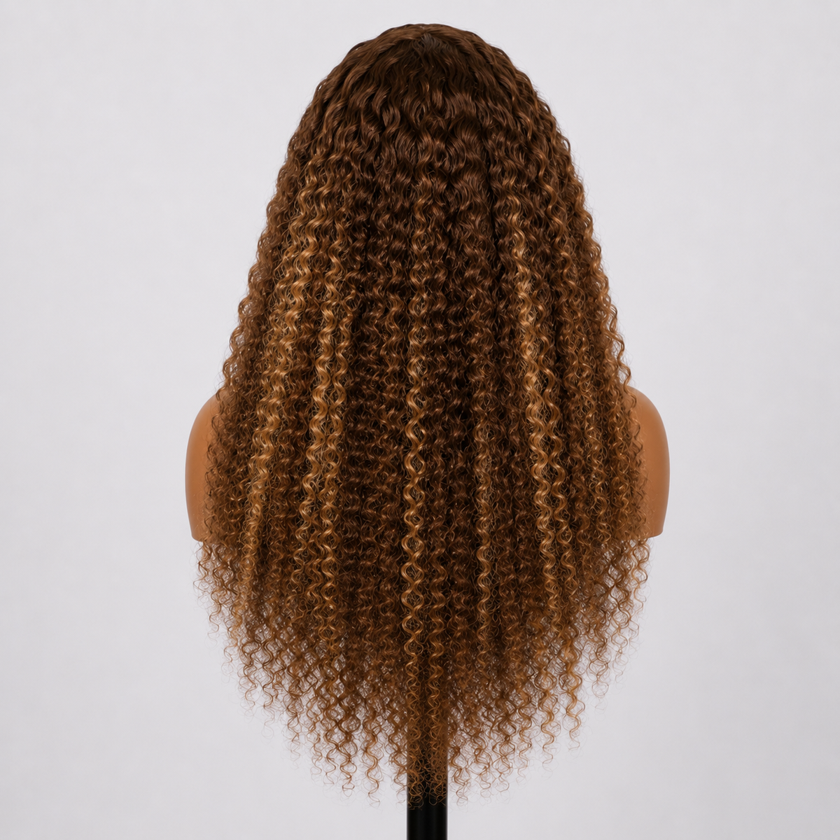 13×4 Lace Front Human Hair Wig – 24″ Kinky Curly – #4/27 – 180% Density Clessenza Beauty Store