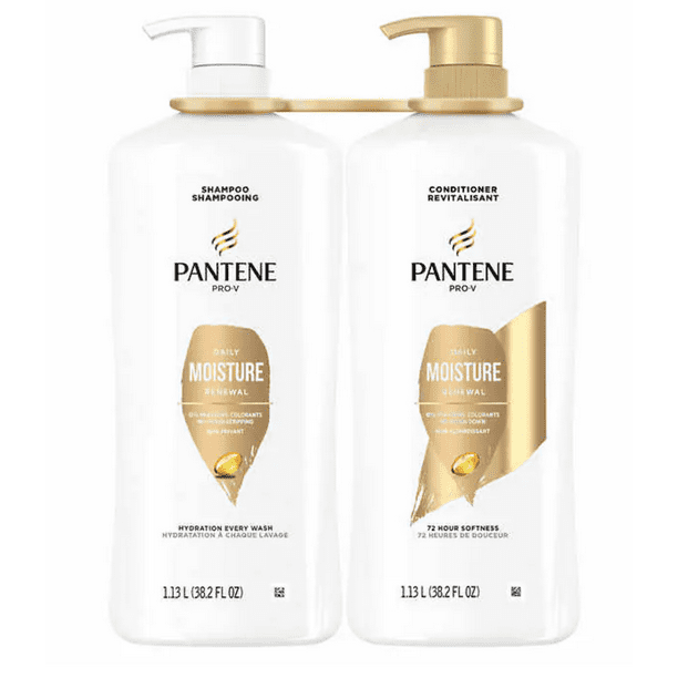 Pantene Pro-V - Champú y acondicionador renovador de humedad diario, 2 x 1,13 L