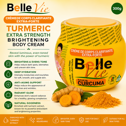 Belle Vie – Turmeric Extra Strength Brightening Body Cream, 300g