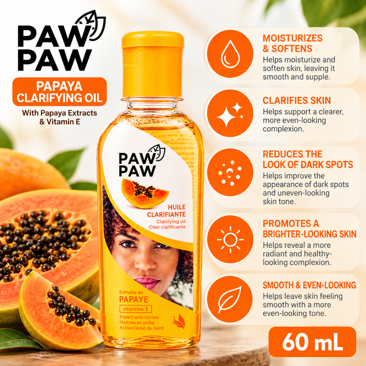 Paw Paw – Papaya Clarifying Oil, 60 mL Paw Paw
