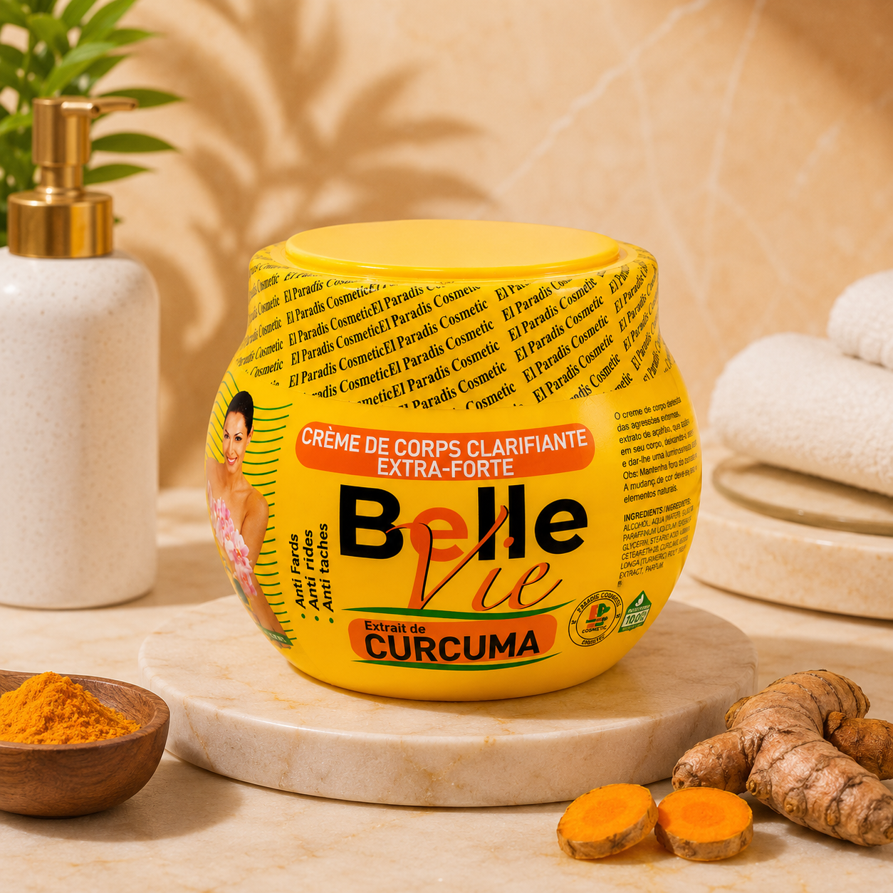 Belle Vie – Turmeric Extra Strength Brightening Body Cream, 300g Belle Vie