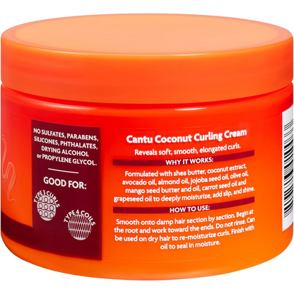 Cantu - Crema rizadora de coco, 12 oz