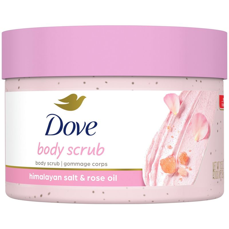 Dove - Himalayan Salt & Rose Oil Exfoliating Body Scrub for Silky Smooth Skin